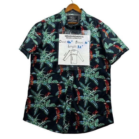 Broken Threads Men's Vacation Button-Up Tropical Parrot Shirt Size XL - Picture 4 of 6